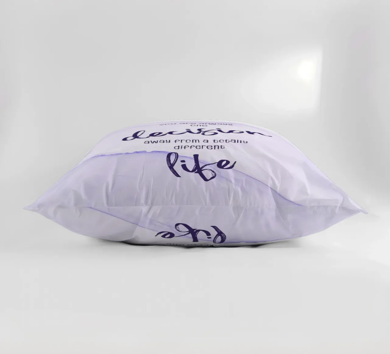 One decision away from a different life | floating colors cuscino da Melanie Viola