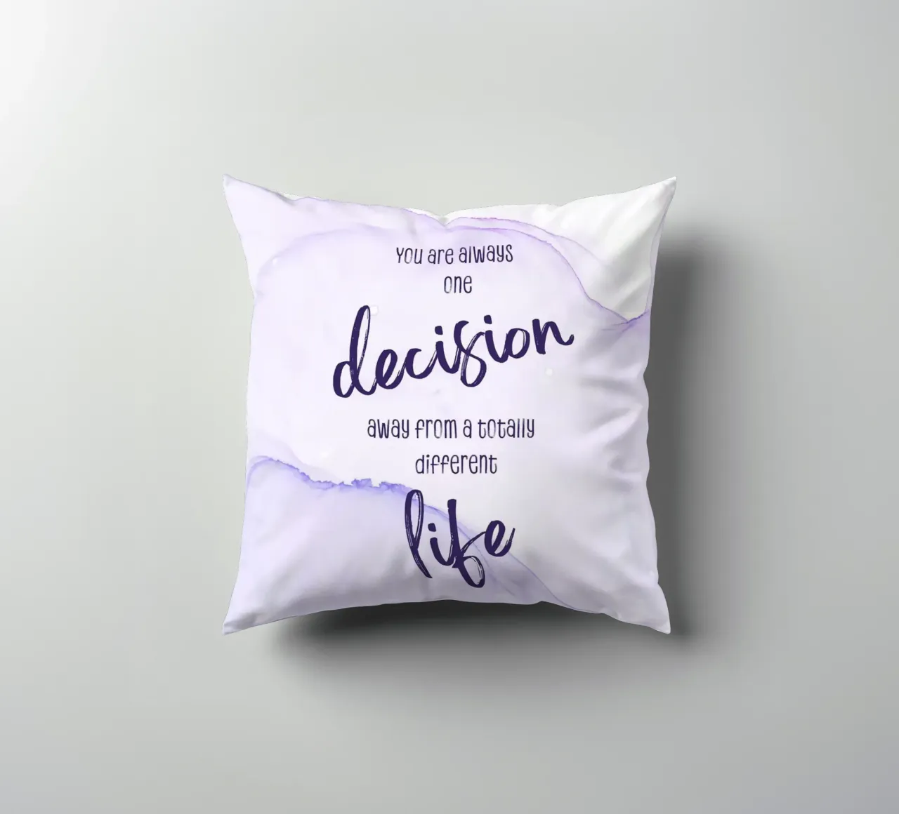One decision away from a different life | floating colors kussen van Melanie Viola