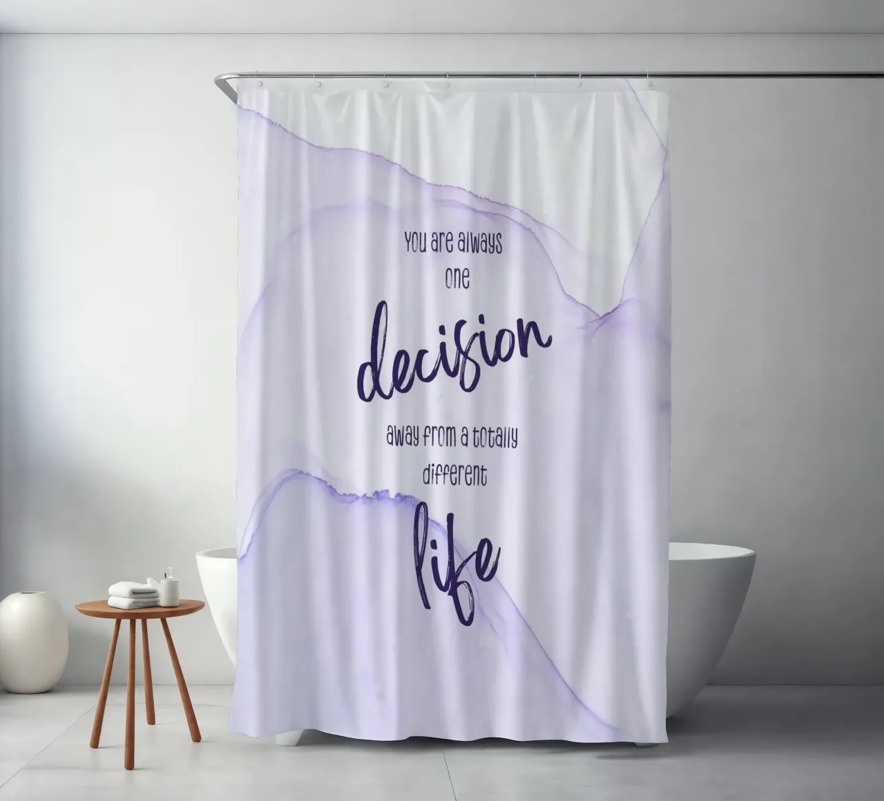 One decision away from a different life | floating colors tenda da doccia da Melanie Viola