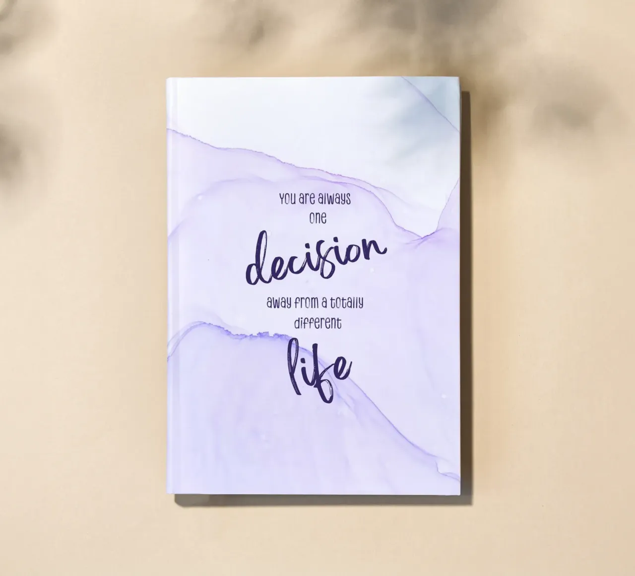 One decision away from a different life | floating colors notebook by Melanie Viola