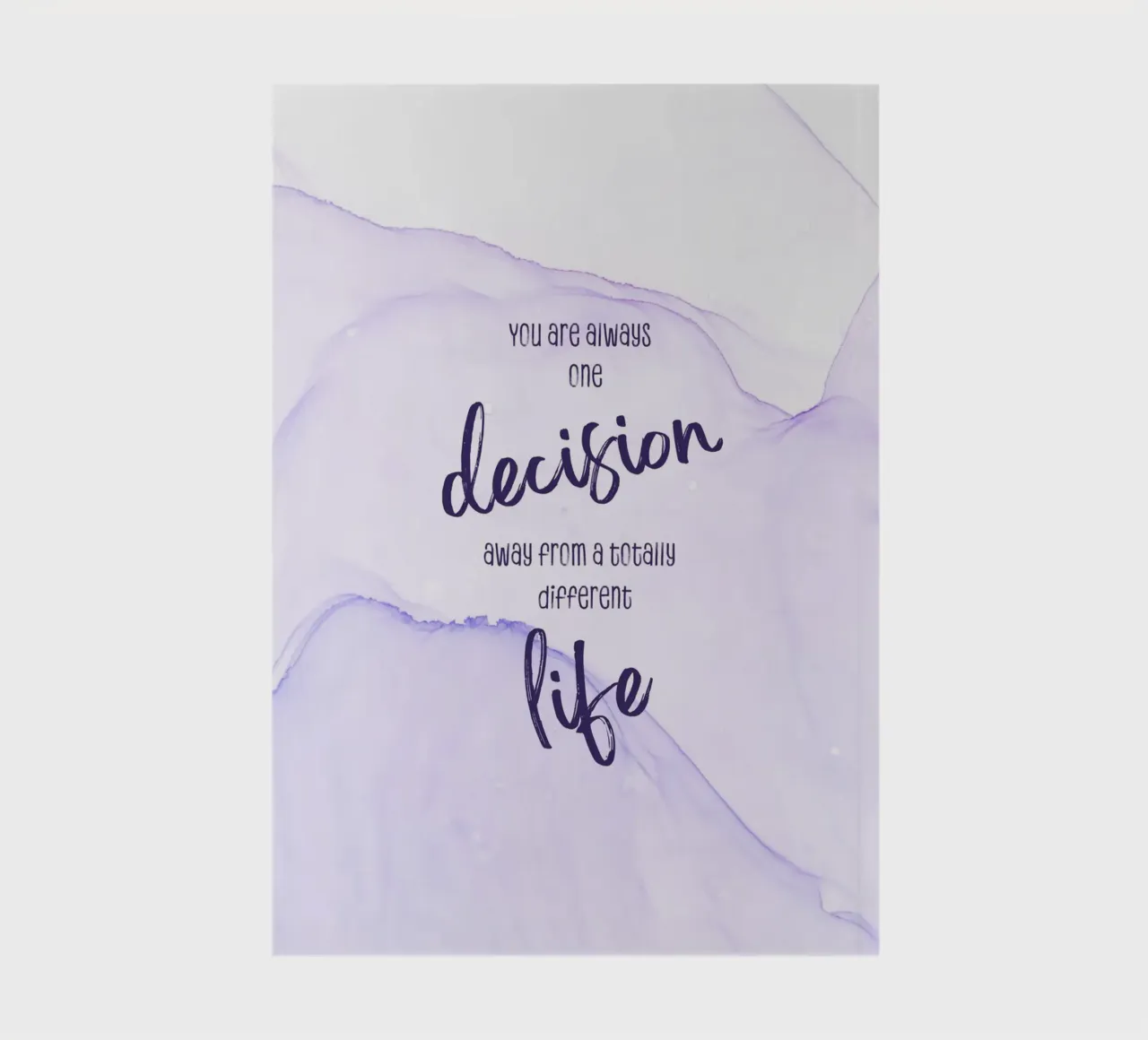 One decision away from a different life | floating colors notebook by Melanie Viola