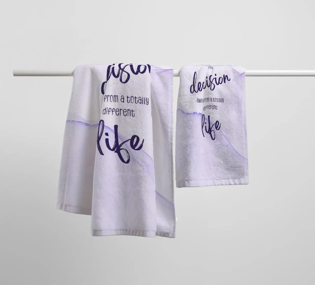 One decision away from a different life | floating colors towel by Melanie Viola