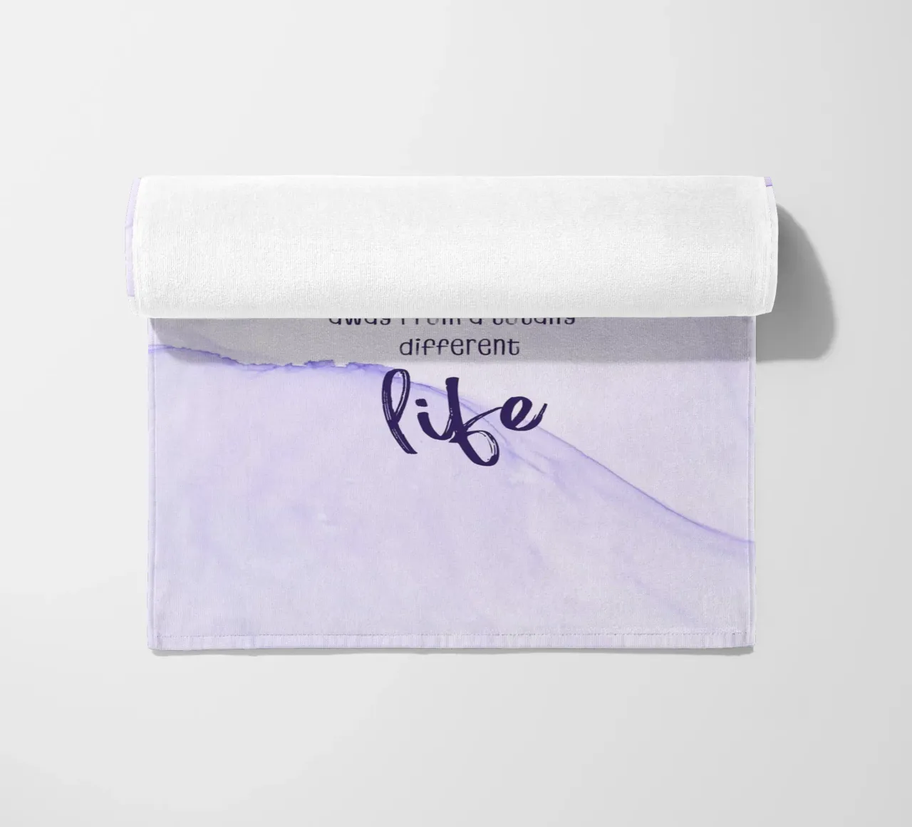 One decision away from a different life | floating colors beach towel by Melanie Viola