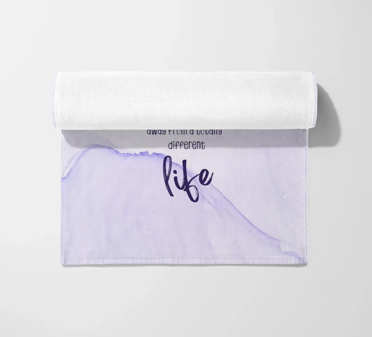 One decision away from a different life | floating colors beach towel by Melanie Viola