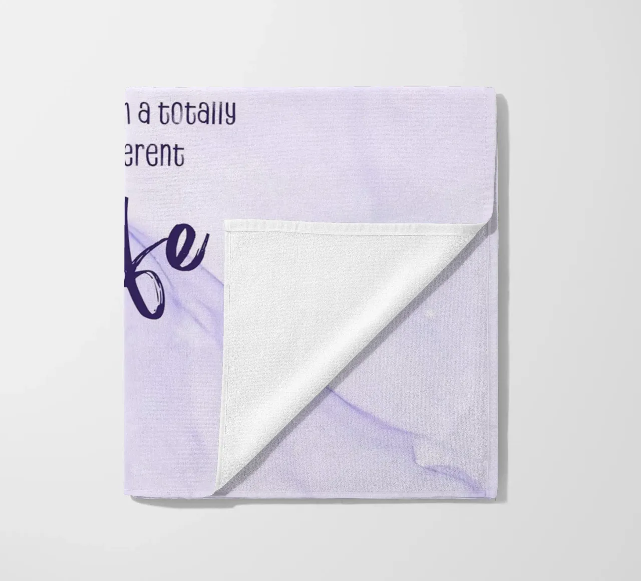 One decision away from a different life | floating colors beach towel by Melanie Viola