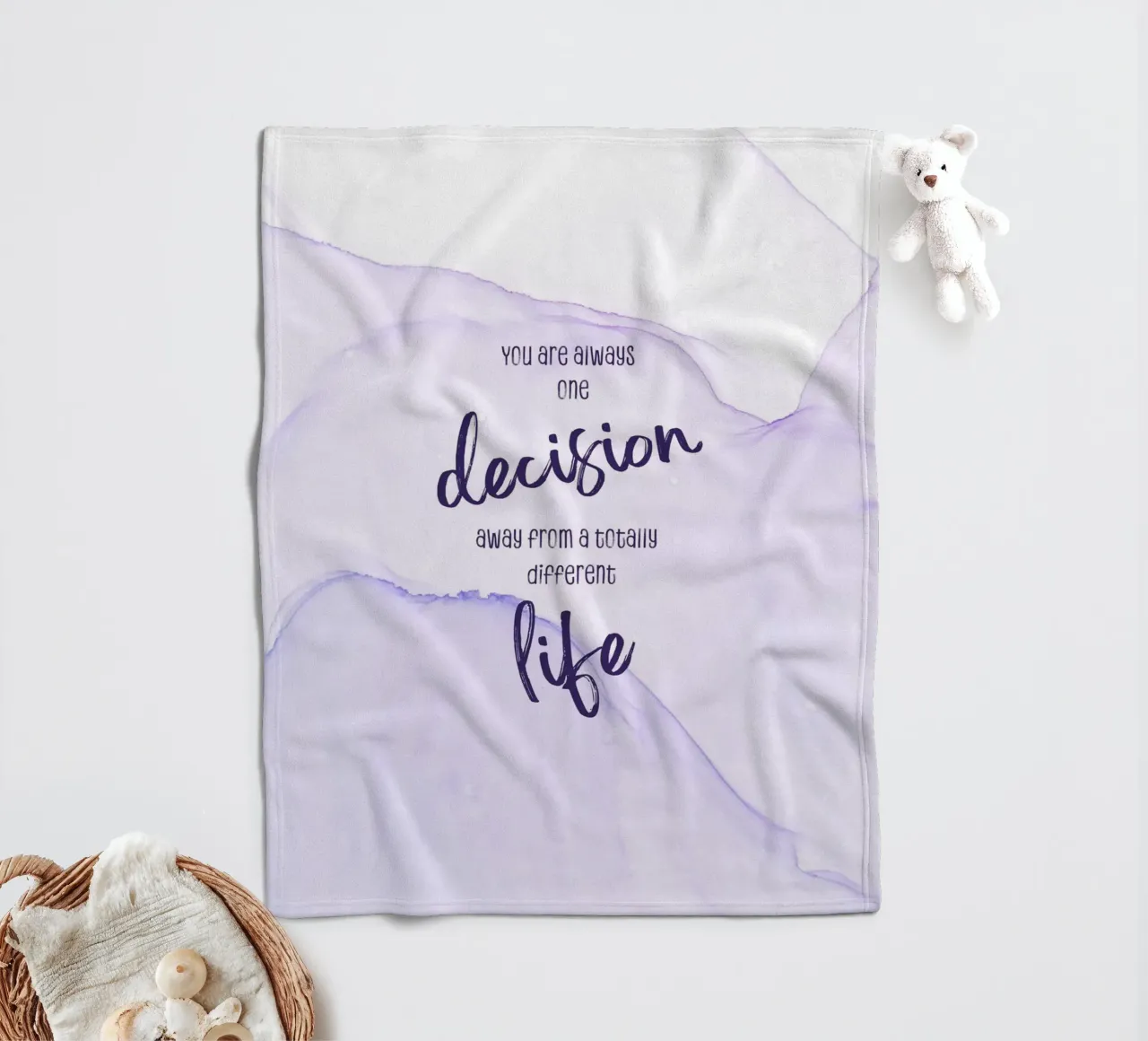 One decision away from a different life | floating colors coperta in pile da Melanie Viola