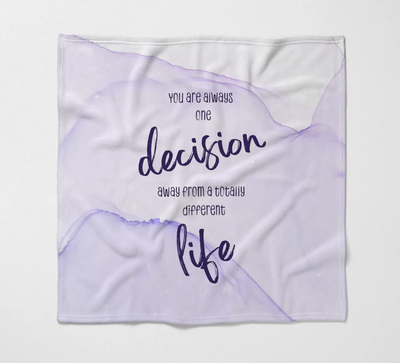 One decision away from a different life | floating colors fleecedeken van Melanie Viola