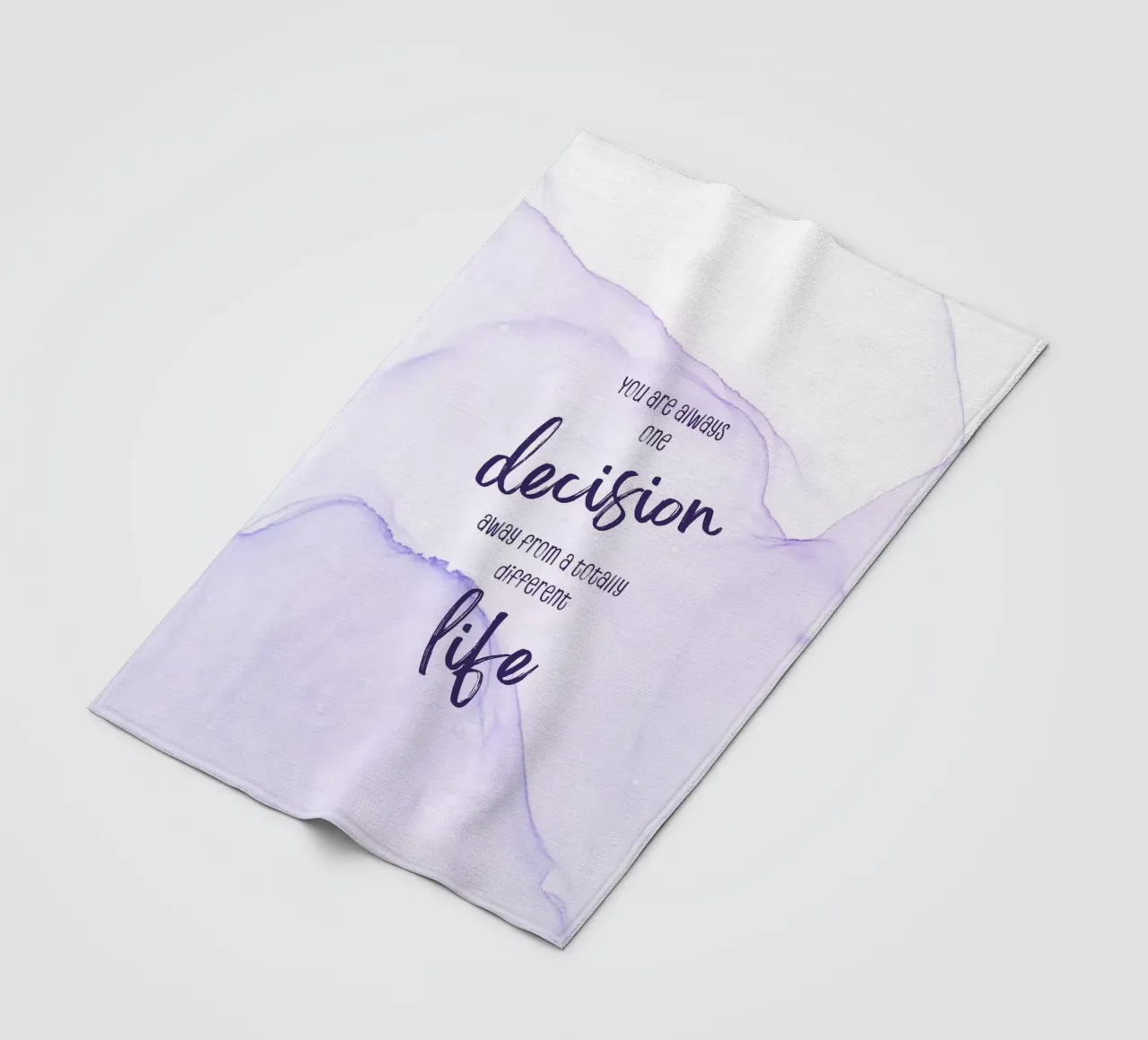 One decision away from a different life | floating colors fleecedeken van Melanie Viola