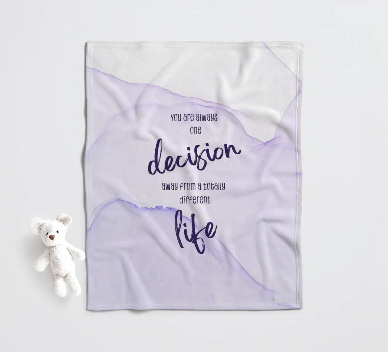 One decision away from a different life | floating colors coperta in pile da Melanie Viola