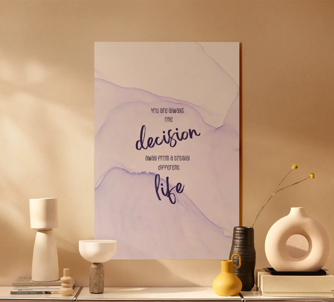 One decision away from a different life | floating colors plexiglass da Melanie Viola