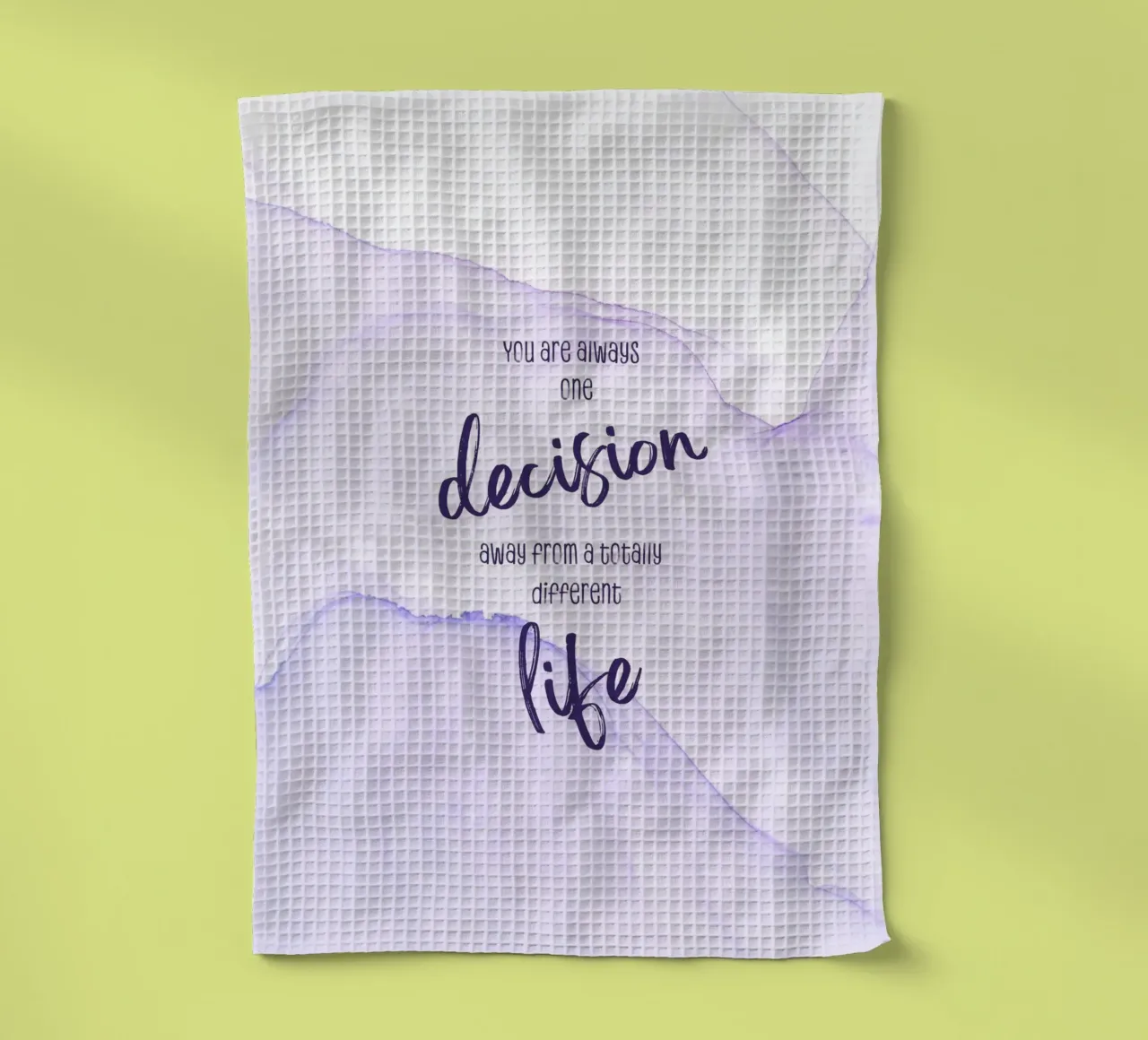 One decision away from a different life | floating colors canovaccio da cucina da Melanie Viola