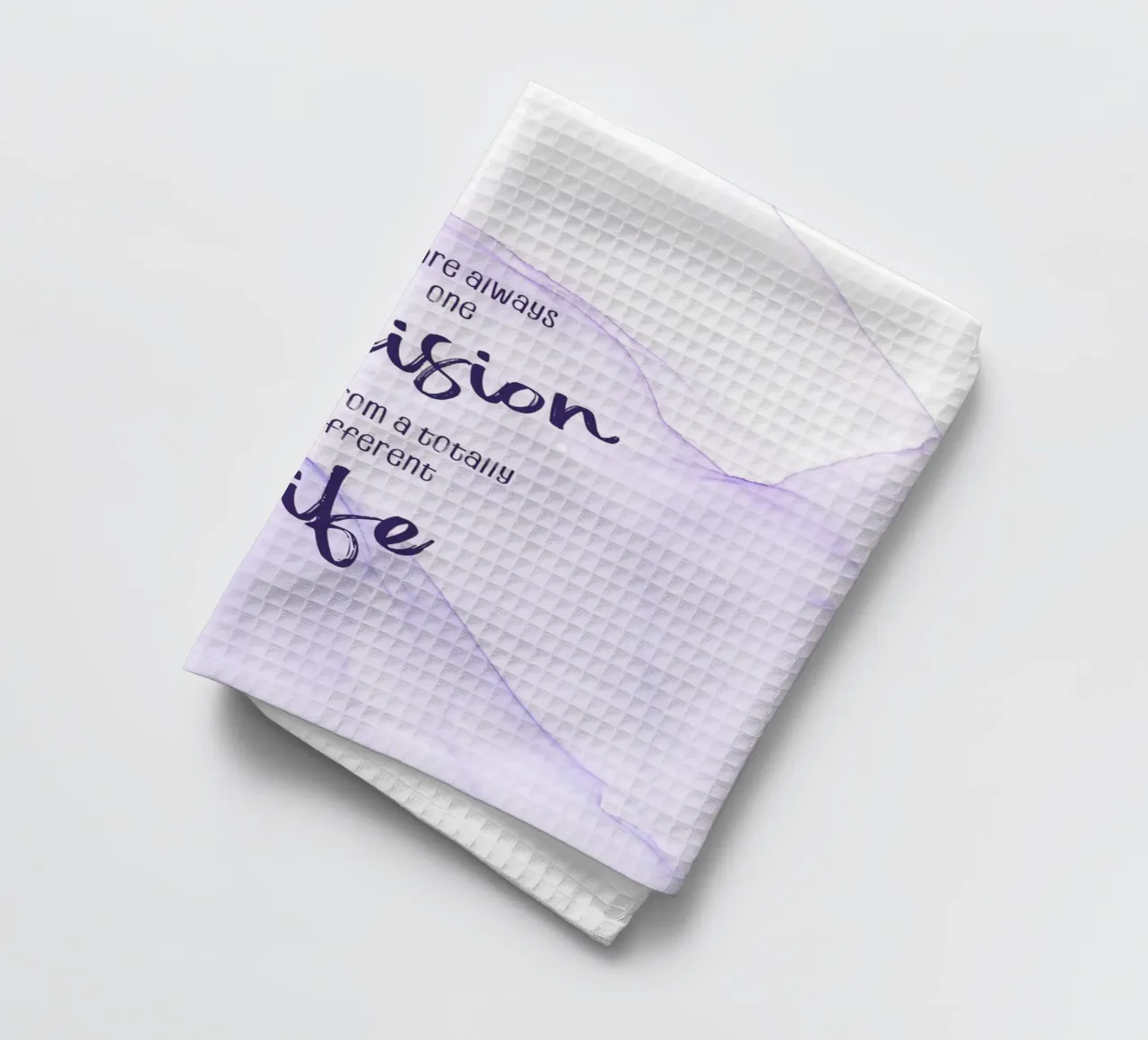 One decision away from a different life | floating colors canovaccio da cucina da Melanie Viola