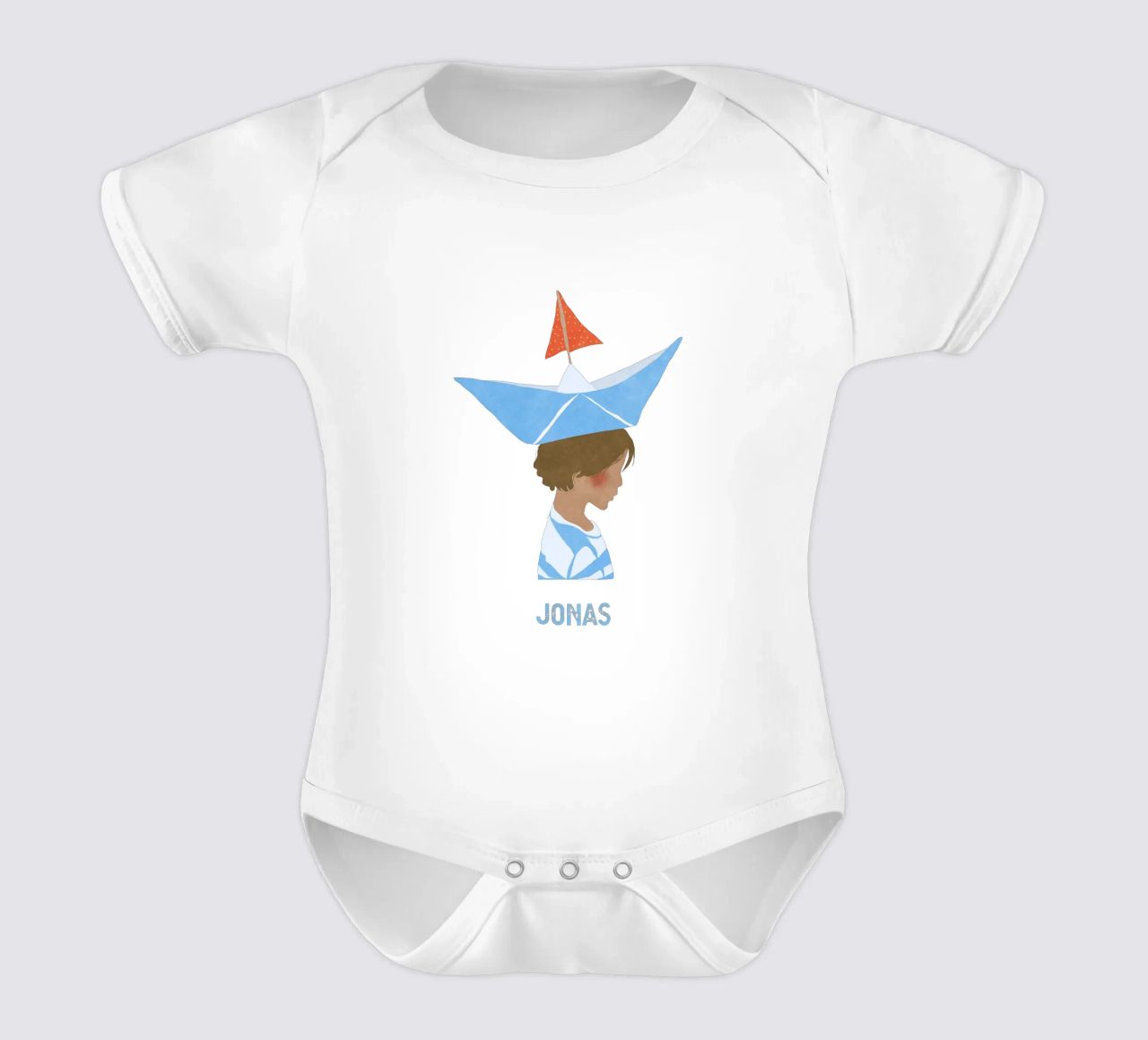Junge mit Boot body de bebé de Illustration Raissa Oltmanns