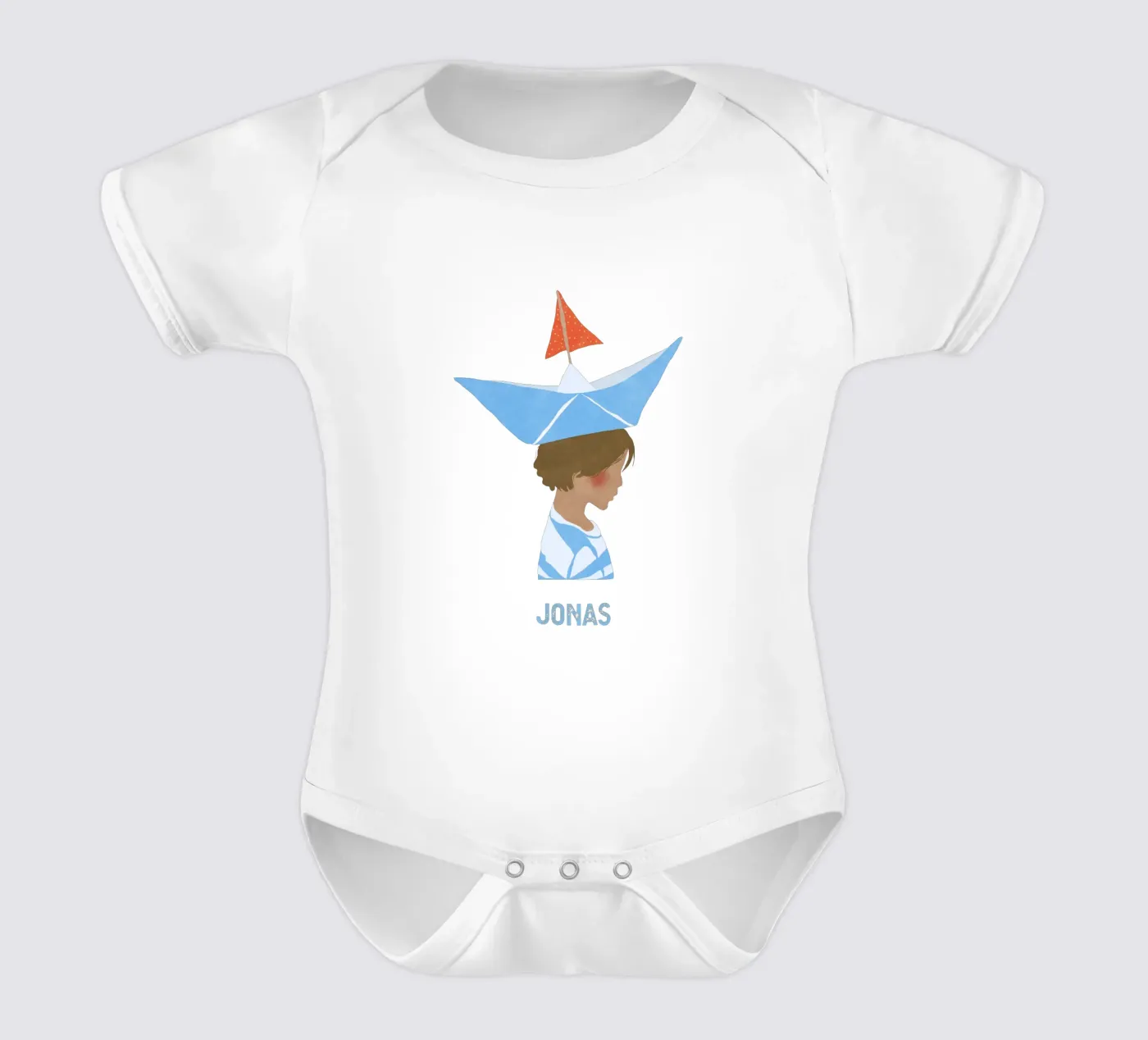 Junge mit Boot body bébé de Illustration Raissa Oltmanns