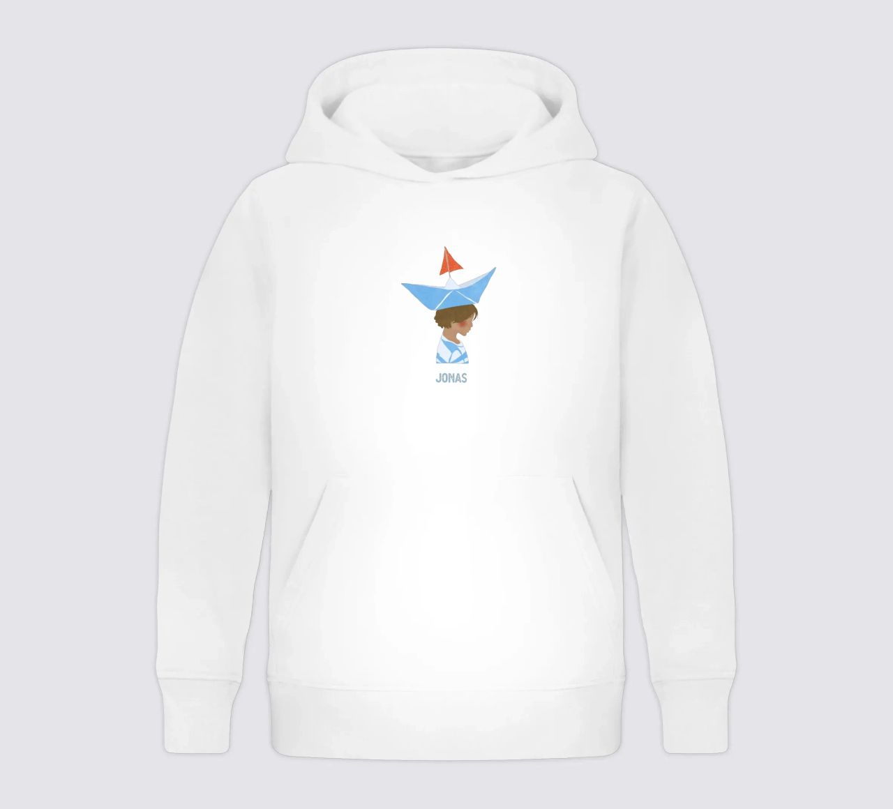 Junge mit Boot sudadera con capucha para niño de Illustration Raissa Oltmanns