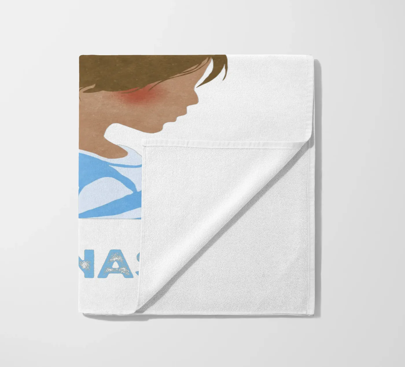 Junge mit Boot strandhanddoek van Illustration Raissa Oltmanns