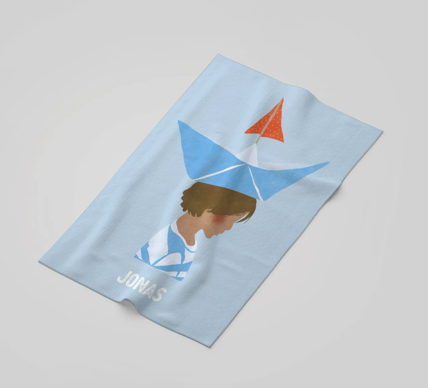 Junge mit Boot telo mare da Illustration Raissa Oltmanns