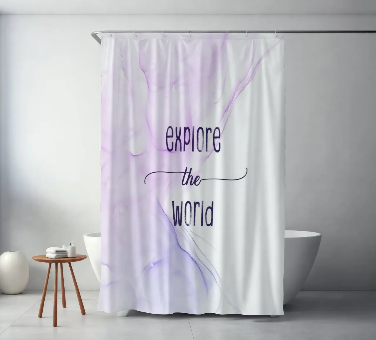 Explore the world | floating colors tenda da doccia da Melanie Viola