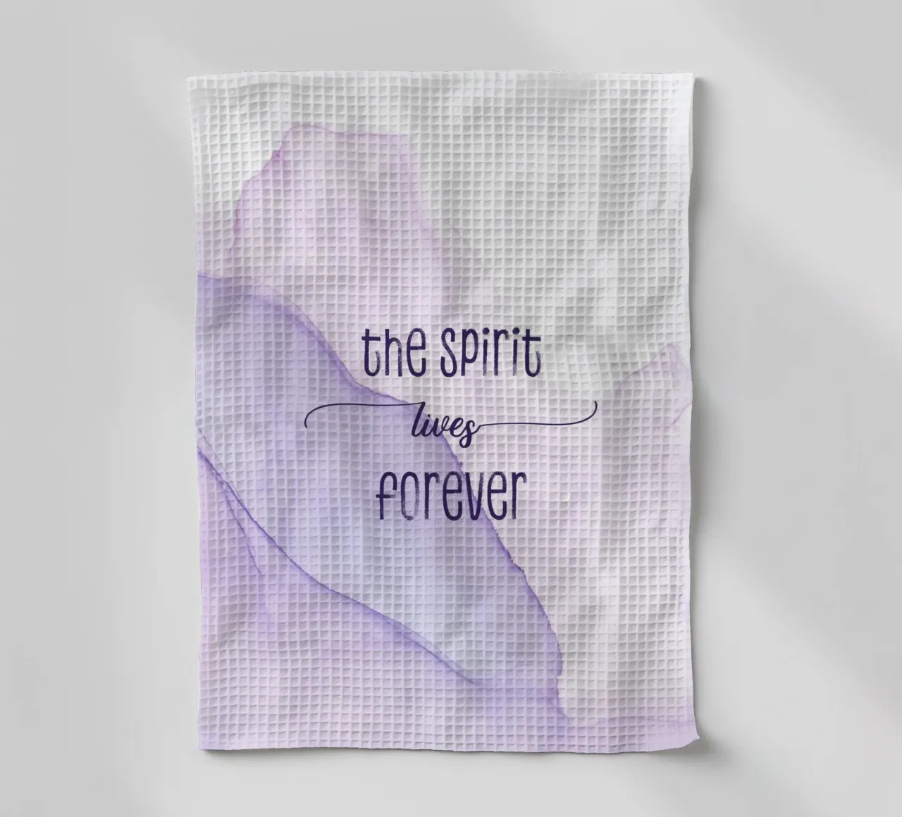 The spirit lives forever | floating colors tea towel by Melanie Viola