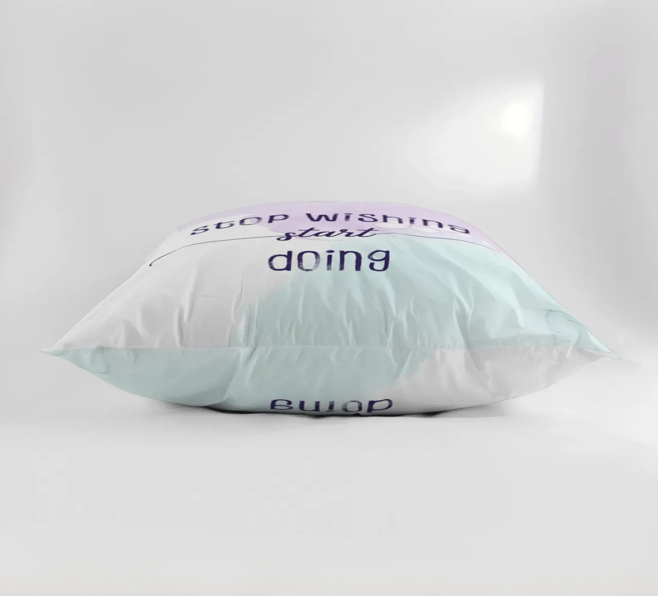 Stop wishing start doing | floating colors cuscino da Melanie Viola