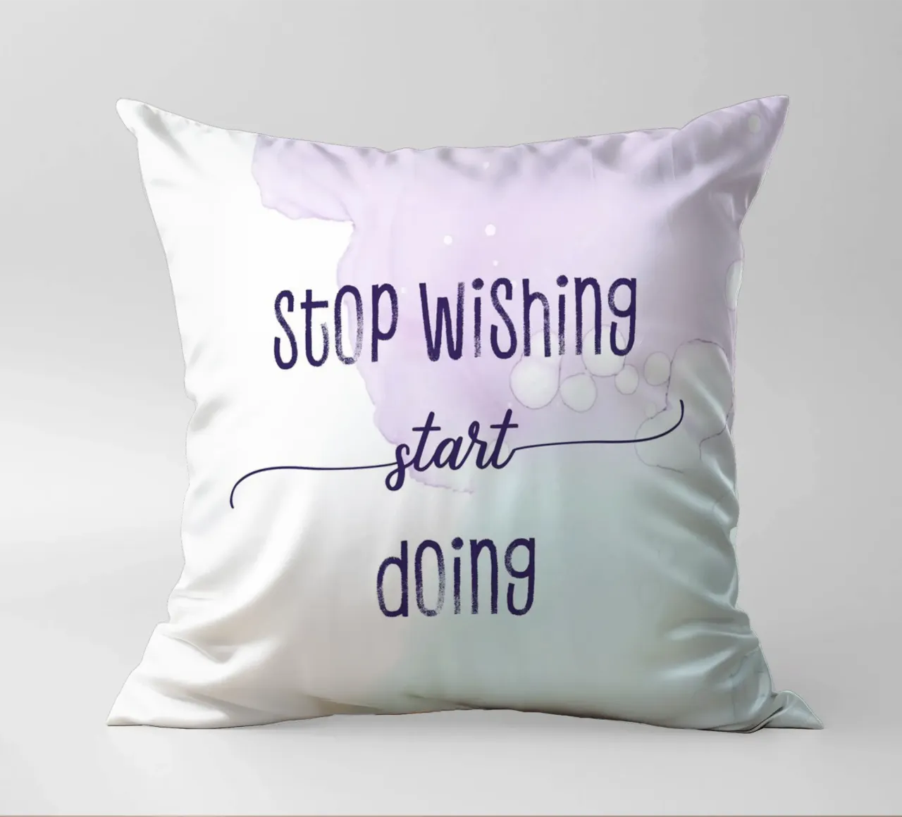 Stop wishing start doing | floating colors cuscino da Melanie Viola