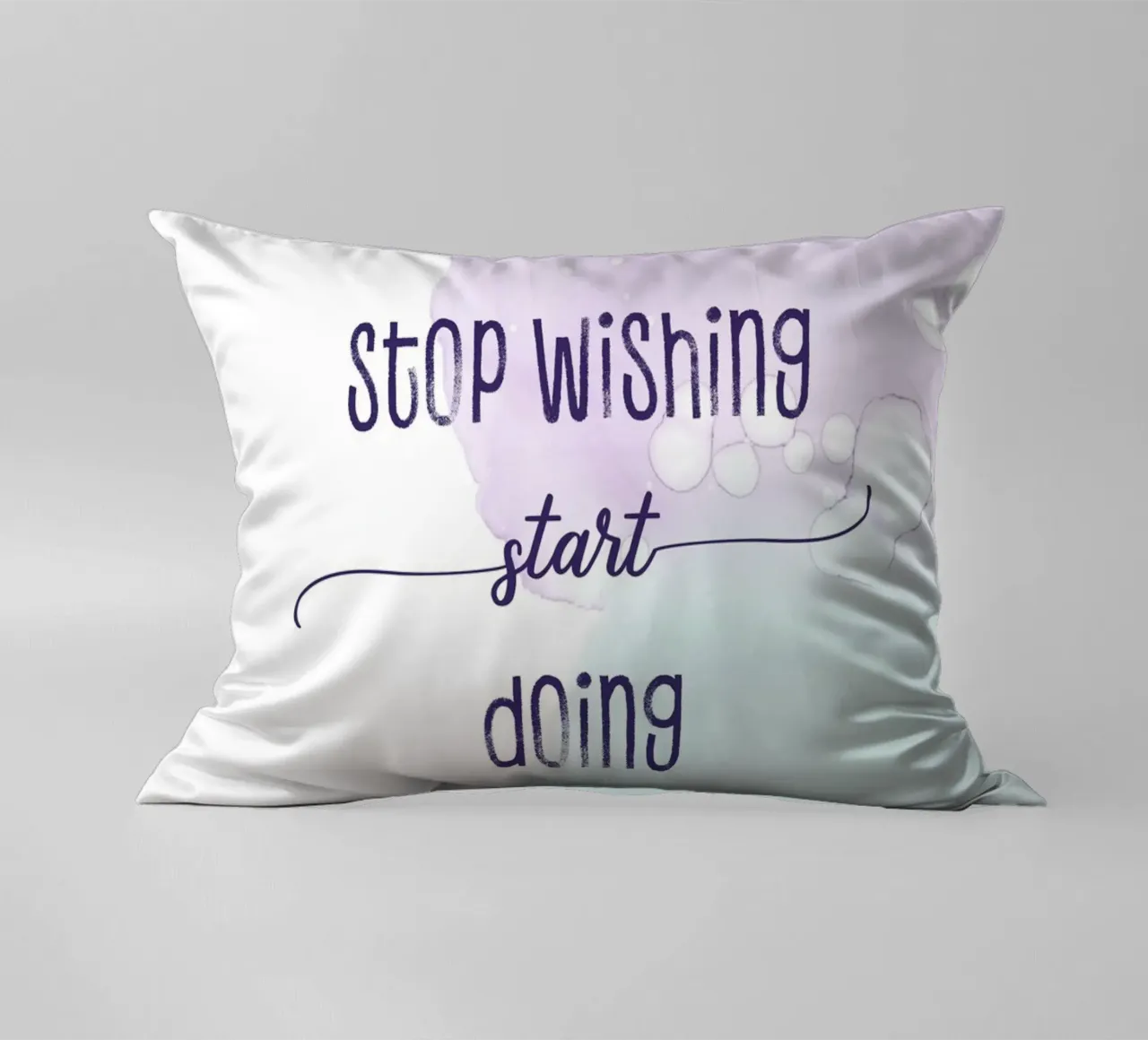 Stop wishing start doing | floating colors cuscino da Melanie Viola
