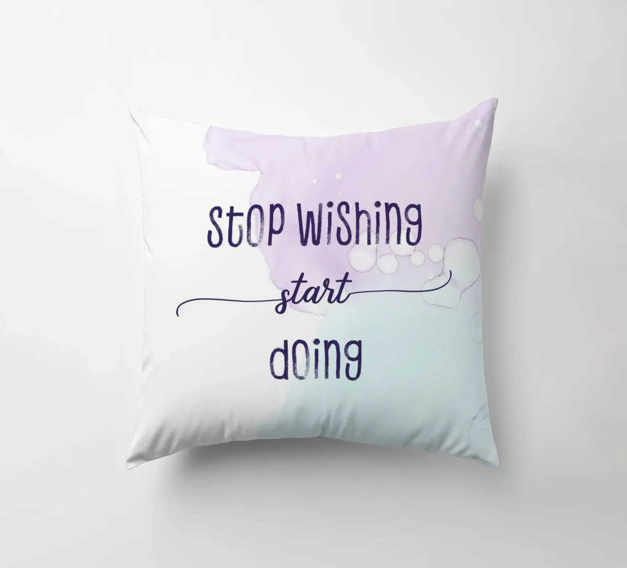 Stop wishing start doing | floating colors cuscino da Melanie Viola