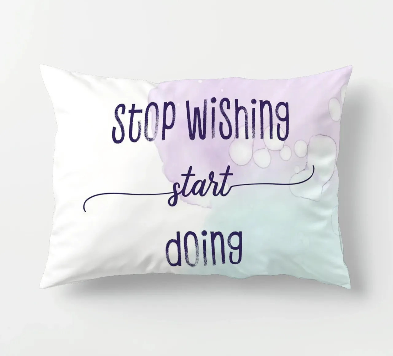 Stop wishing start doing | floating colors cuscino da Melanie Viola