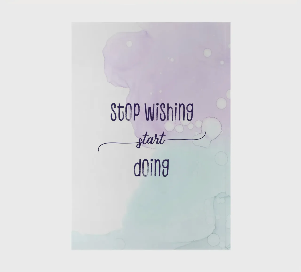 Stop wishing start doing | floating colors notebook by Melanie Viola