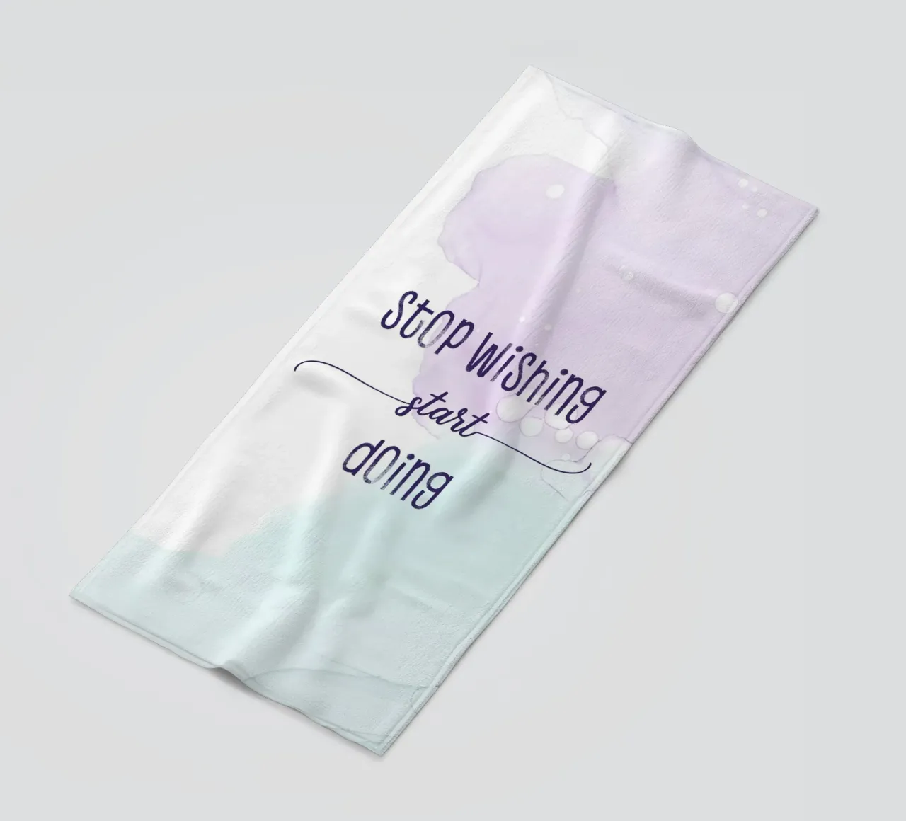 Stop wishing start doing | floating colors telo mare da Melanie Viola