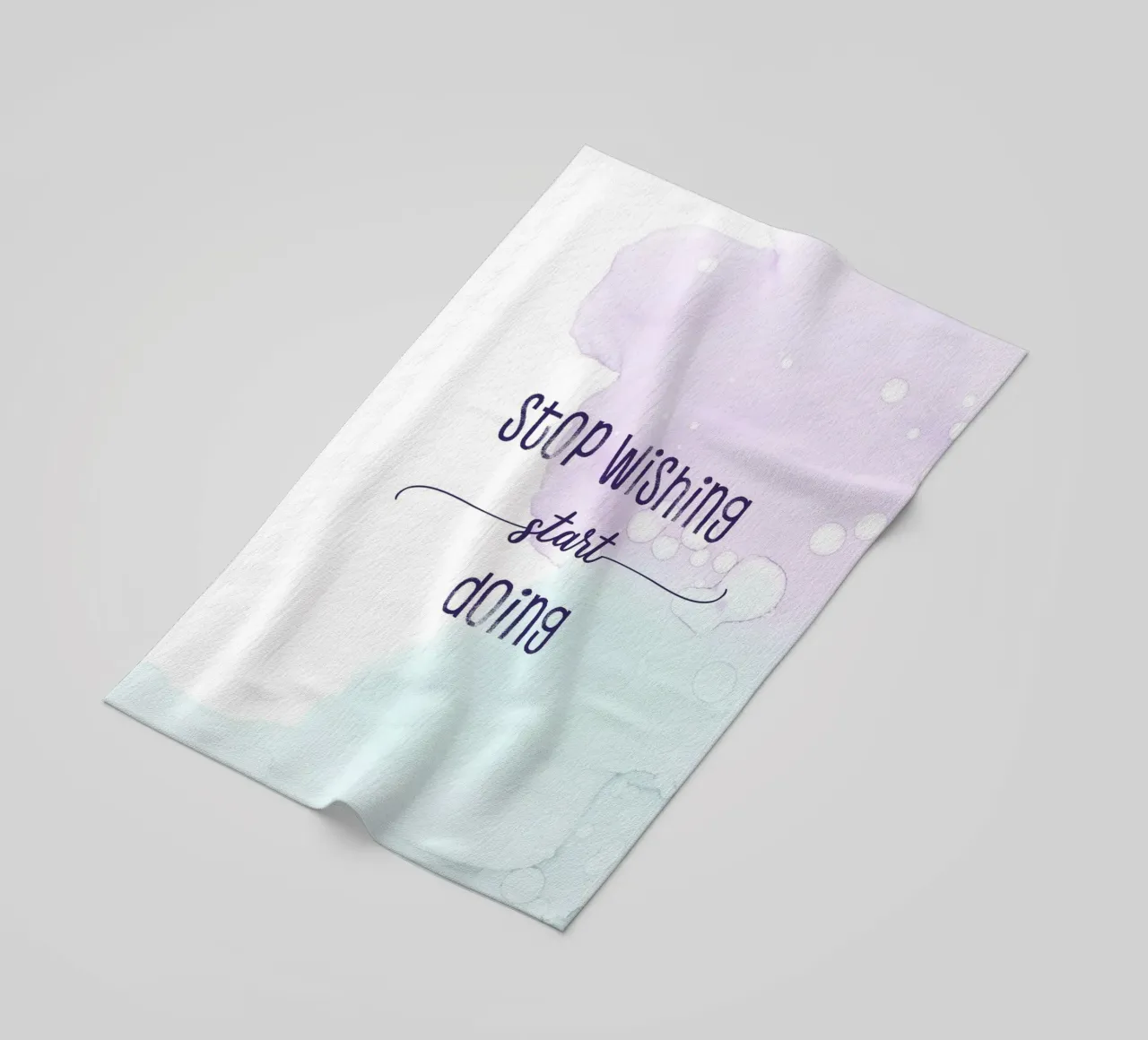 Stop wishing start doing | floating colors telo mare da Melanie Viola