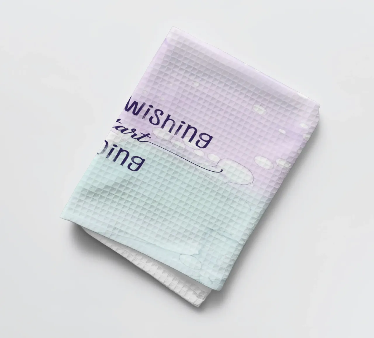 Stop wishing start doing | floating colors canovaccio da cucina da Melanie Viola