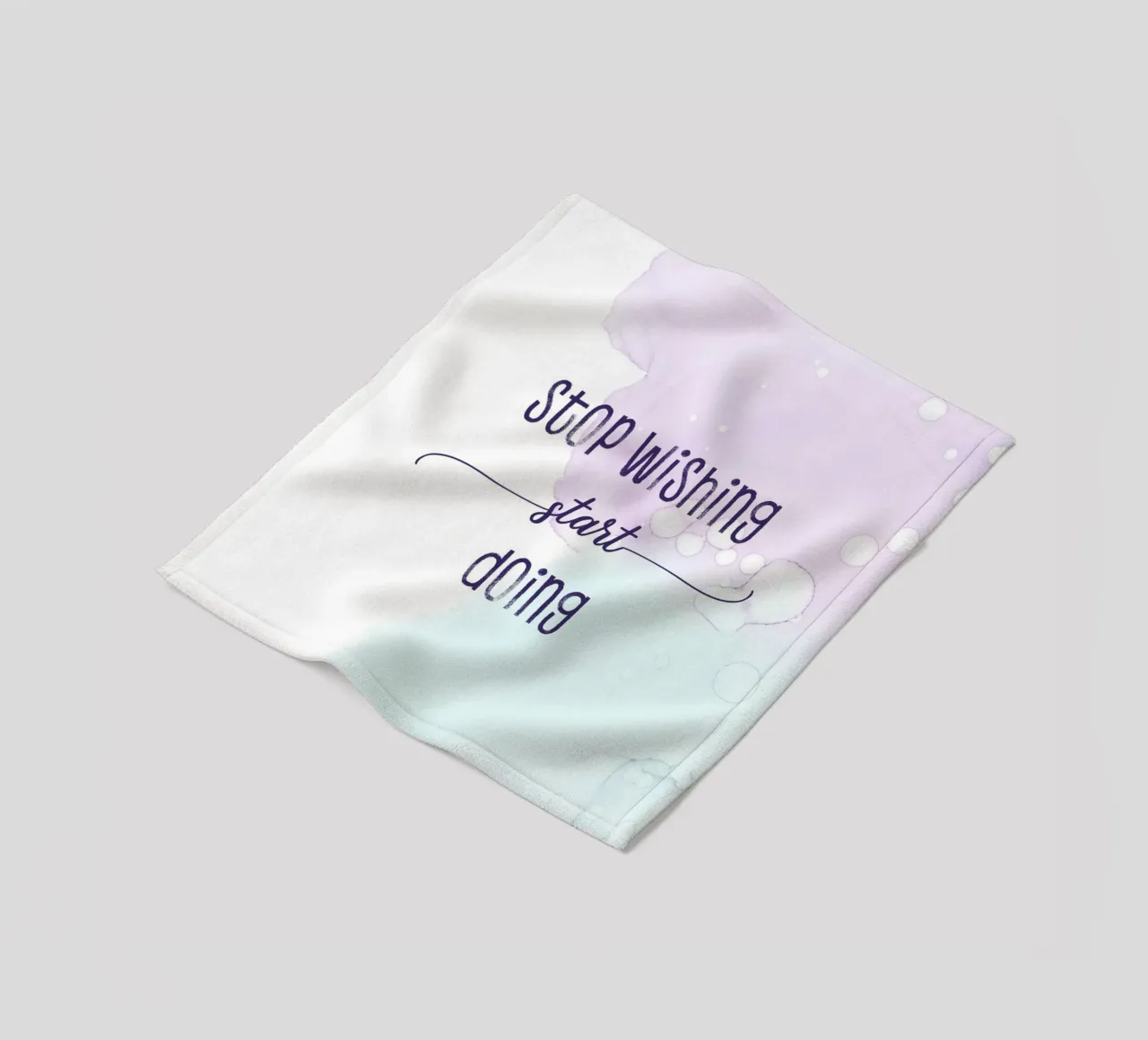 Stop wishing start doing | floating colors coperta in pile da Melanie Viola