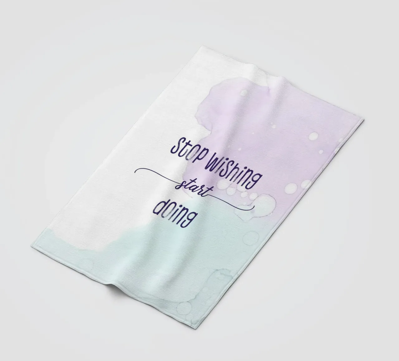 Stop wishing start doing | floating colors coperta in pile da Melanie Viola