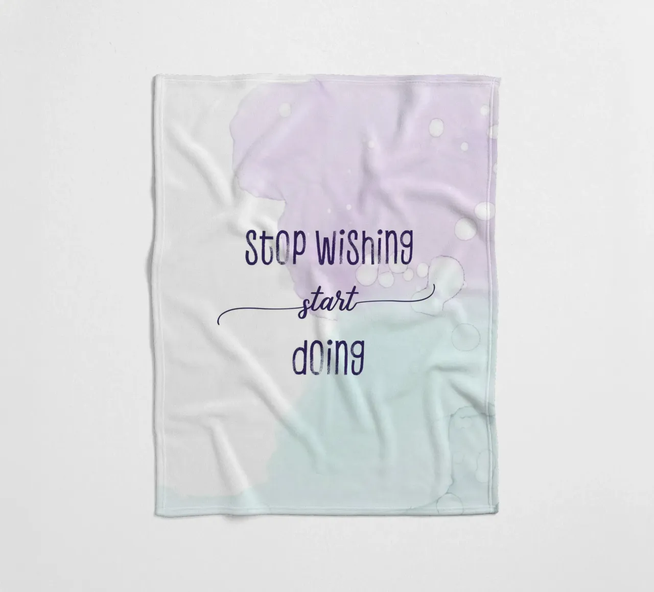 Stop wishing start doing | floating colors coperta in pile da Melanie Viola