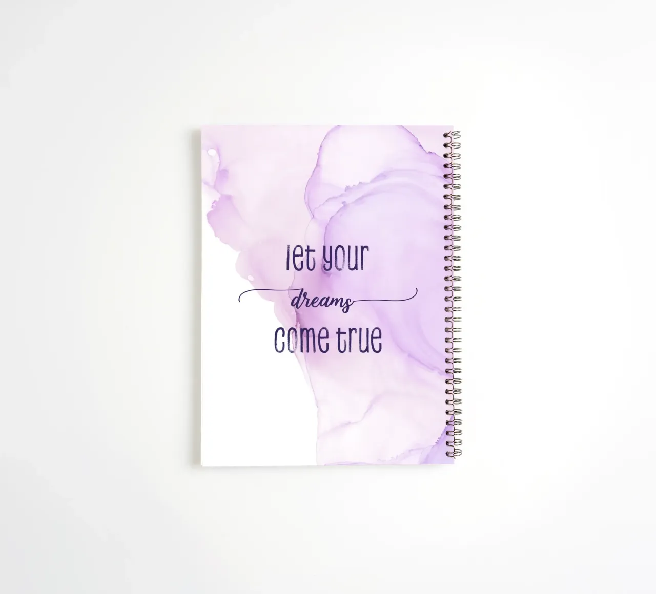 Let your dreams come true | floating colors spiral notebook by Melanie Viola