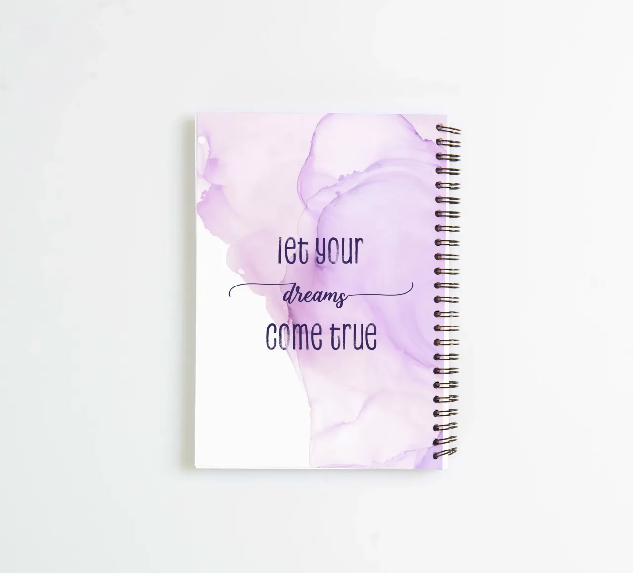 Let your dreams come true | floating colors spiral notebook by Melanie Viola