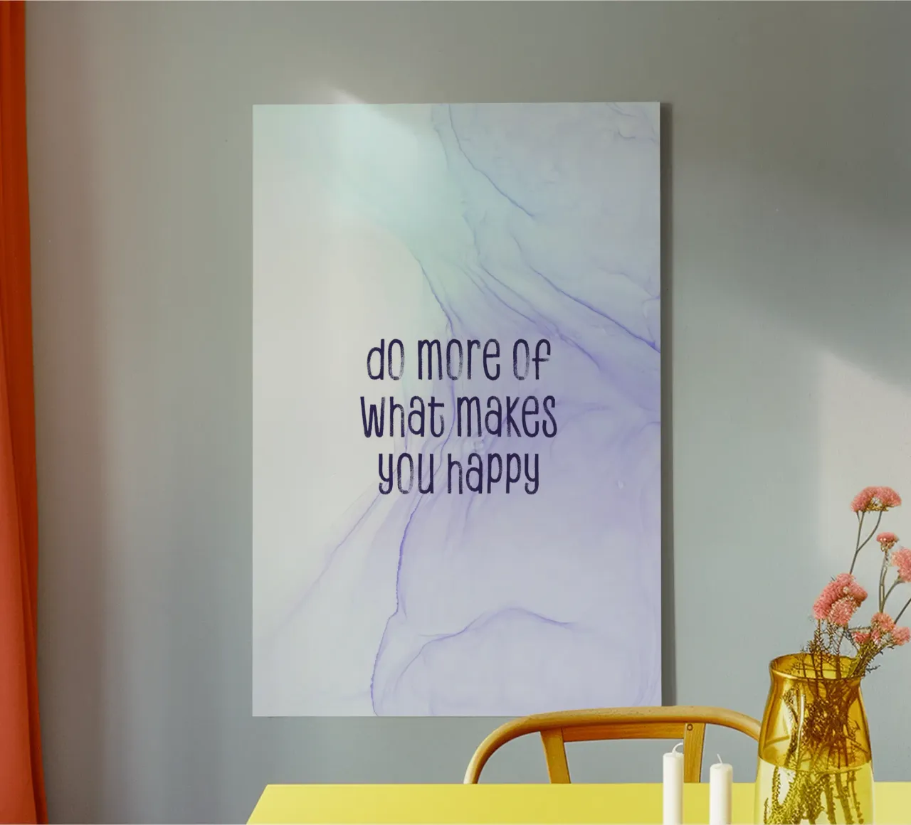 Do more of what makes you happy | floating colors tela da Melanie Viola