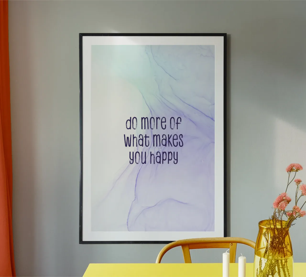 Do more of what makes you happy | floating colors poster da Melanie Viola