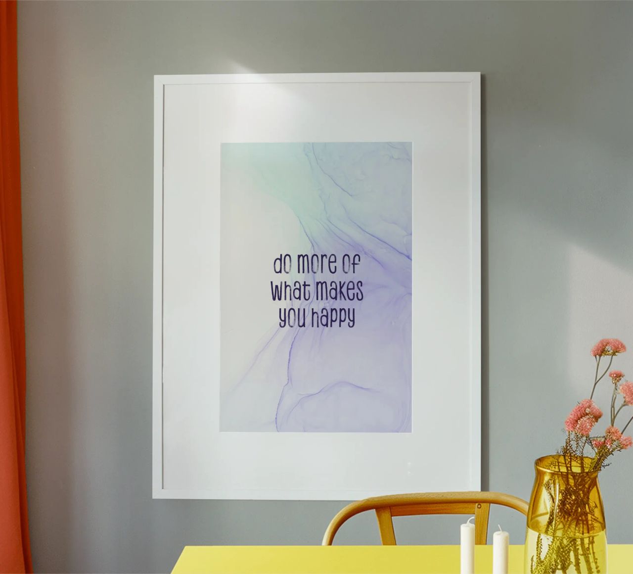 Do more of what makes you happy | floating colors carta hahnemühle da Melanie Viola