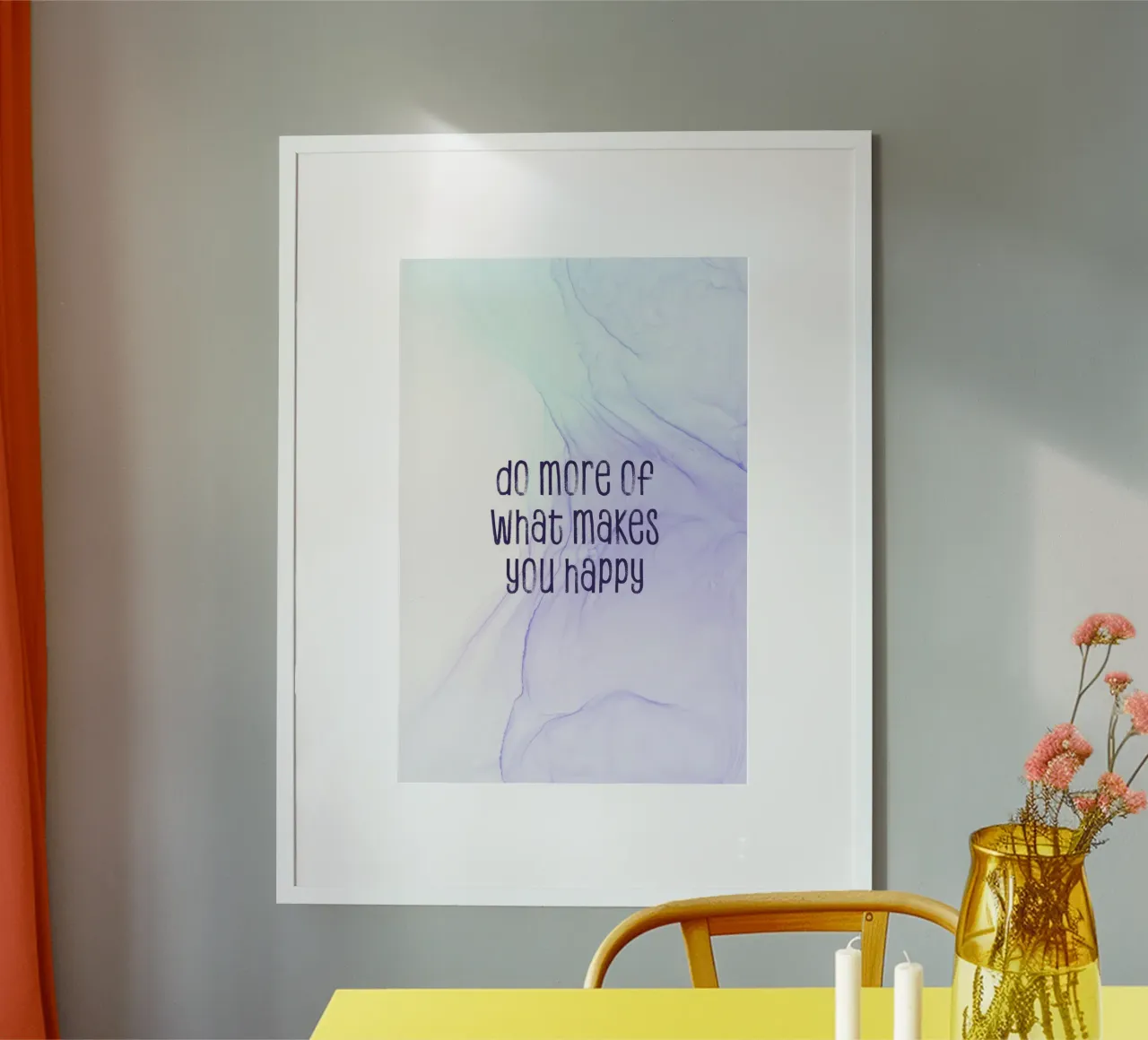 Do more of what makes you happy | floating colors poster da Melanie Viola