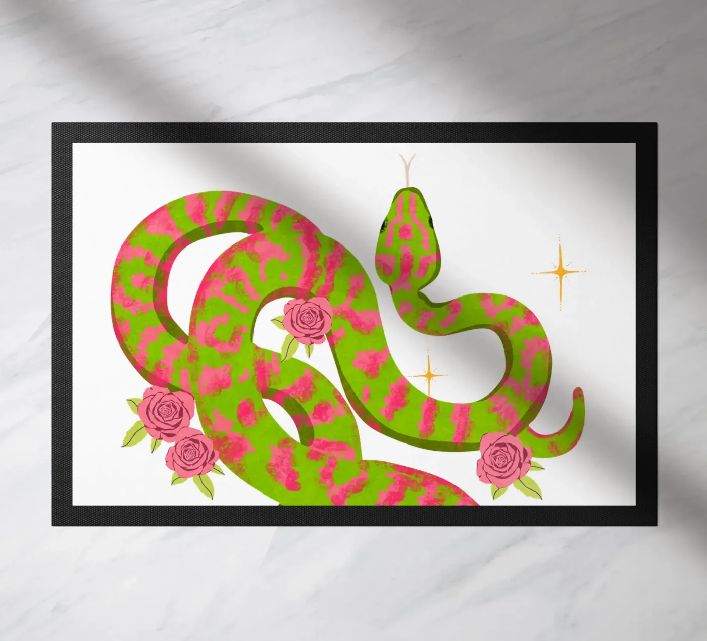 Snake with roses zerbino da Illustration Raissa Oltmanns
