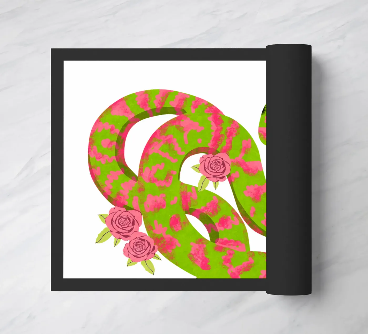 Snake with roses zerbino da Illustration Raissa Oltmanns
