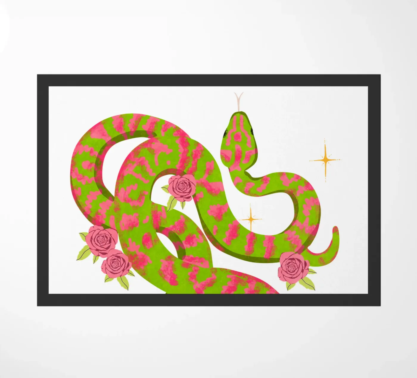 Snake with roses zerbino da Illustration Raissa Oltmanns