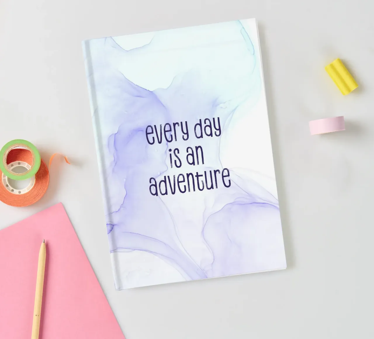 Every day is an adventure | floating colors notebook by Melanie Viola