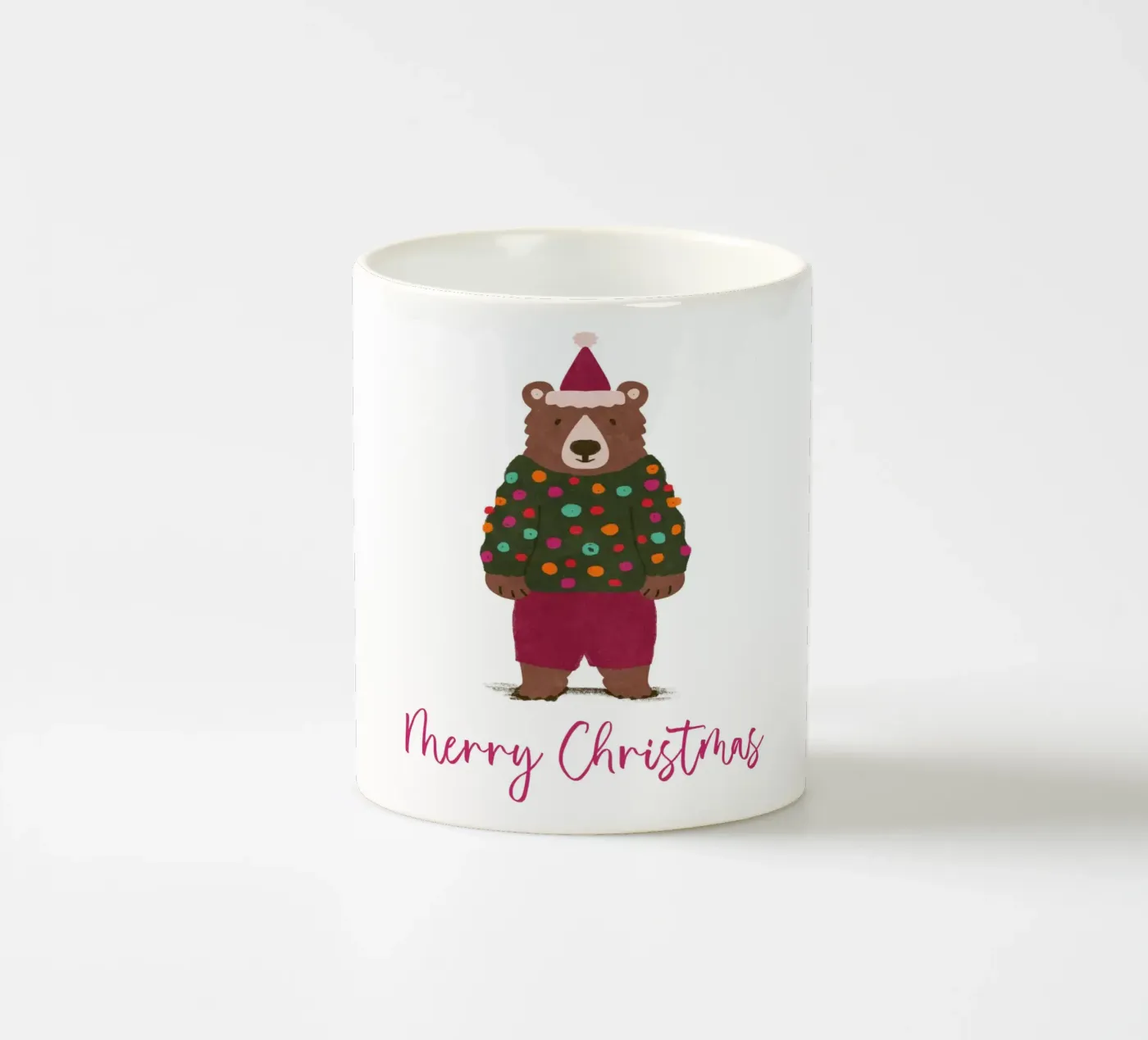 Christmas bear ceramic mug by Illustration Raissa Oltmanns