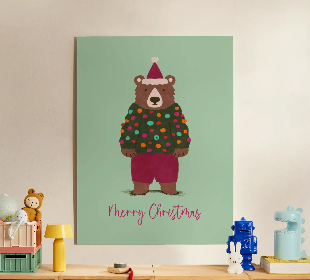Orso di Natale plexiglass da Illustration Raissa Oltmanns