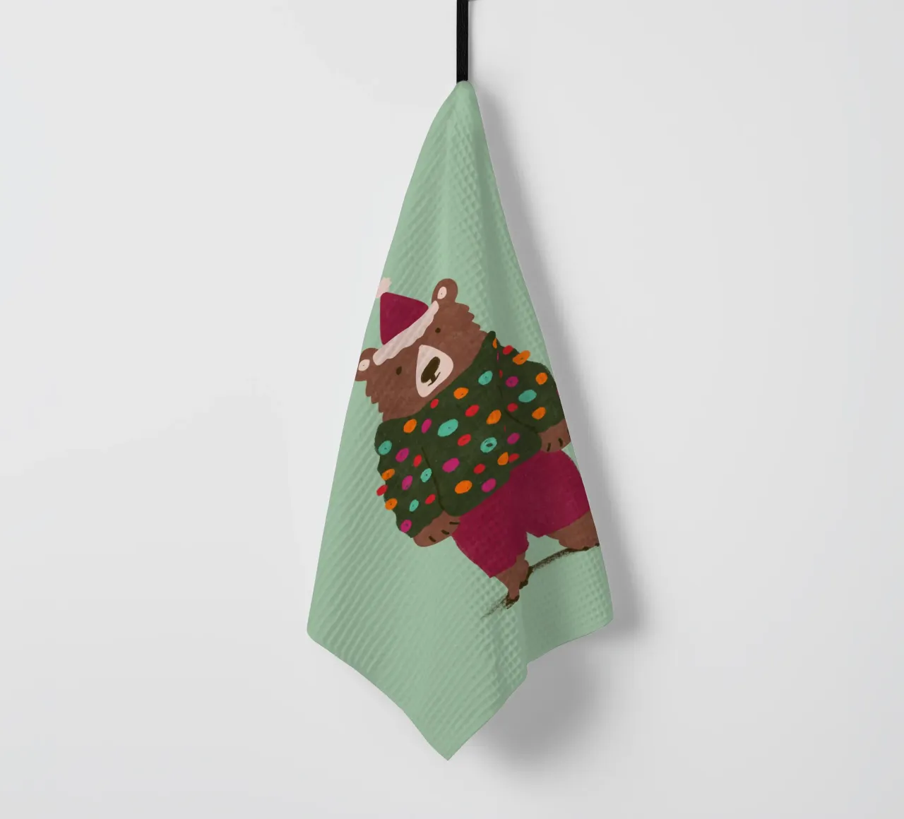 Orso di Natale canovaccio da cucina da Illustration Raissa Oltmanns