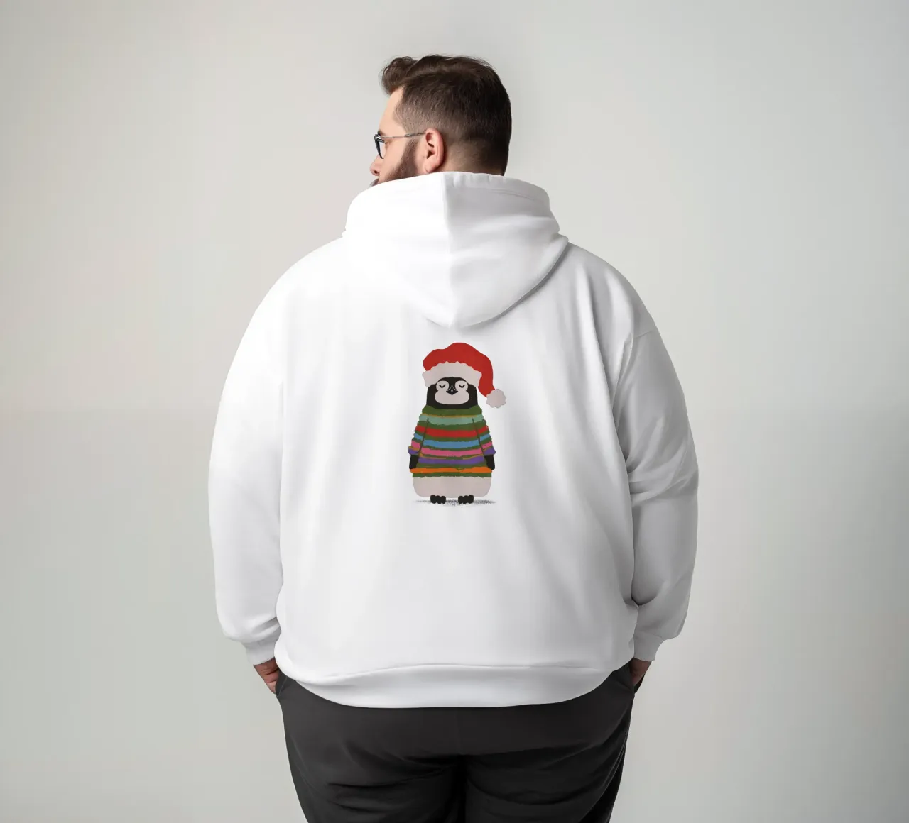 Weihnachtspinguin in Wollpullover felpa con cappuccio da Illustration Raissa Oltmanns