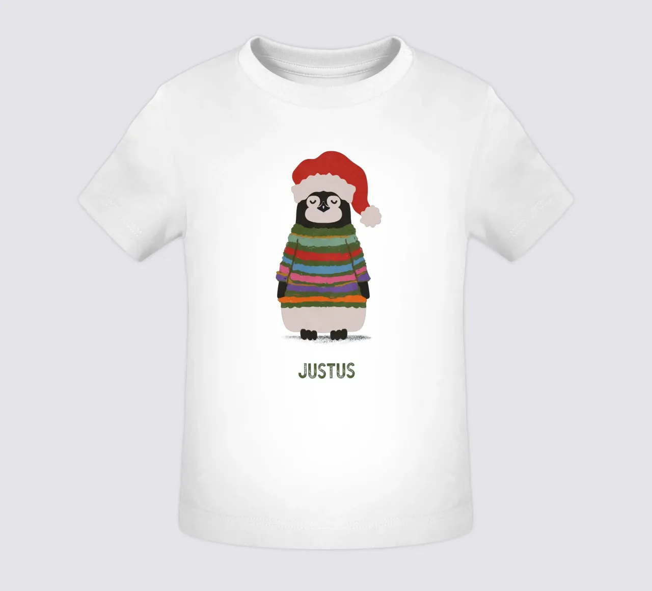 Weihnachtspinguin in Wollpullover maglietta neonato da Illustration Raissa Oltmanns